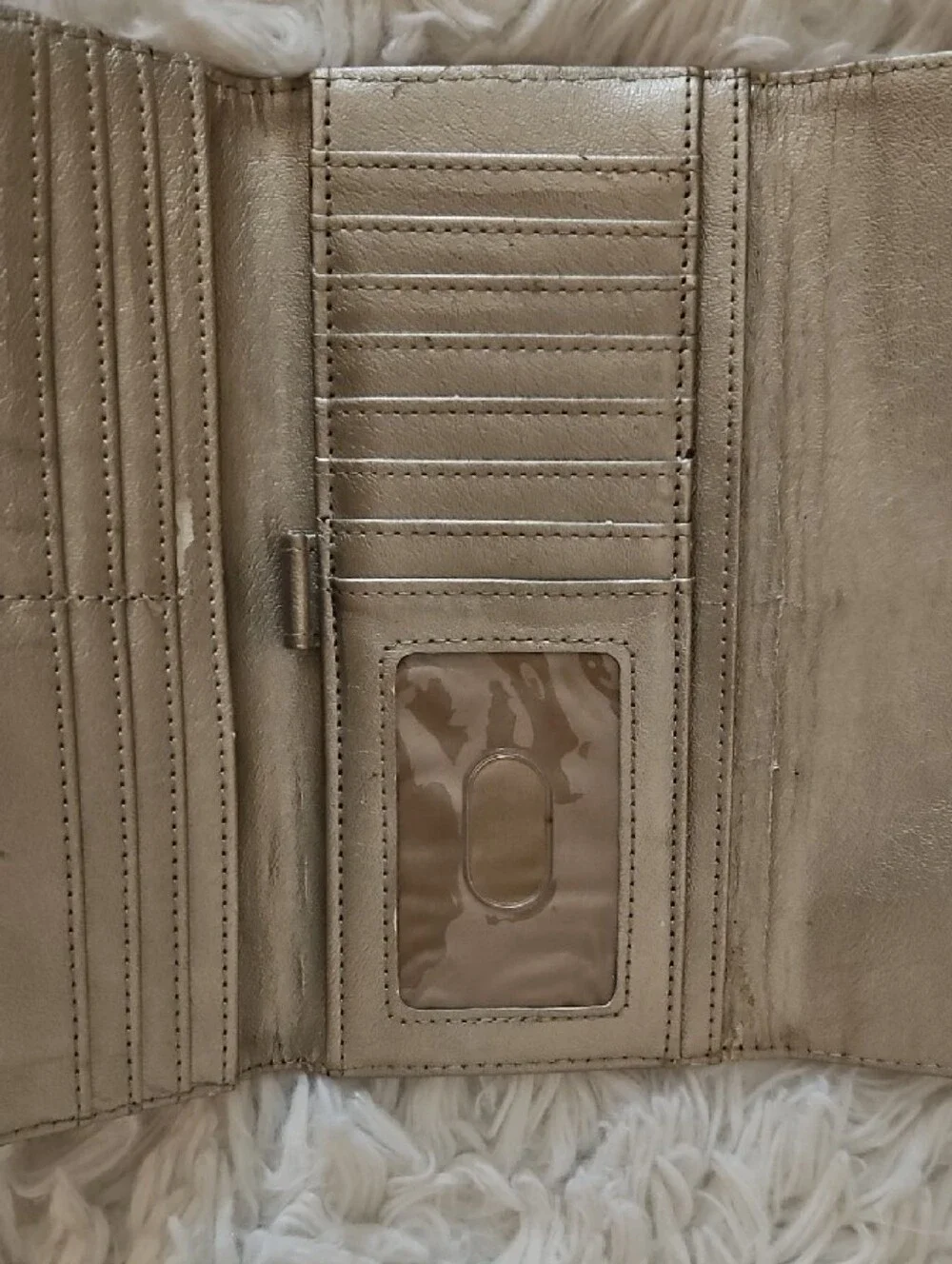 Nine West Red Clutch Wallet with Metal Logo Accent